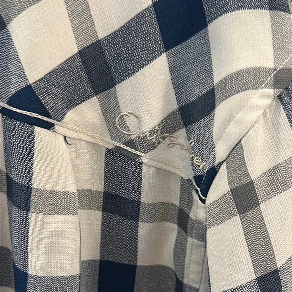 Checkered Blue and White Men's Shirt - Picture 6 of 7